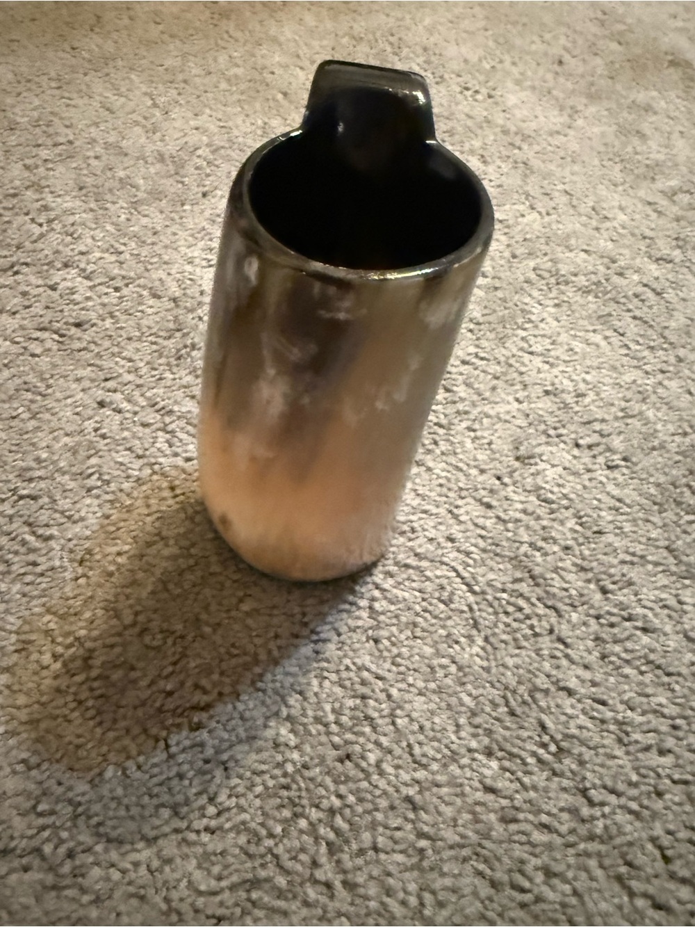 Metallic Gradient Ceramic Vase - Gold and Black